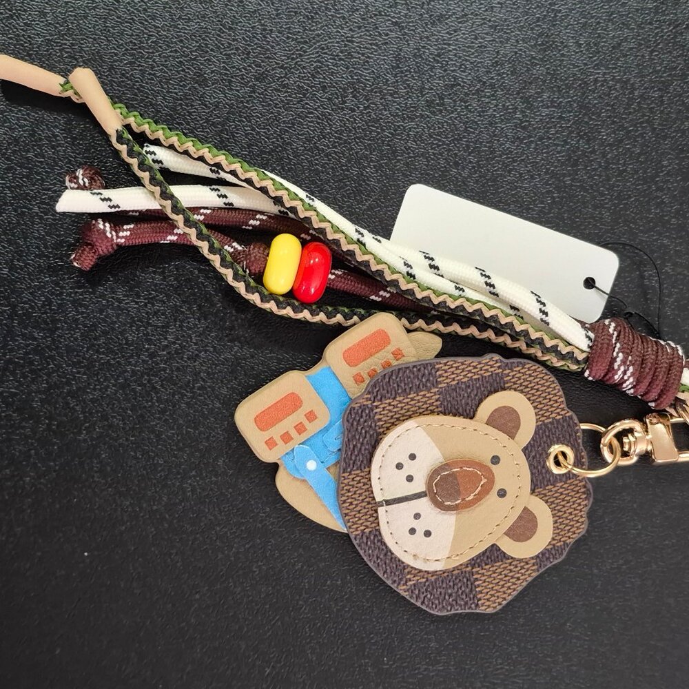 Genuine Leather Lion Bag Charm Pendant Handmade Bag Accessories Bag Hanging Gift - Picture 4 of 8